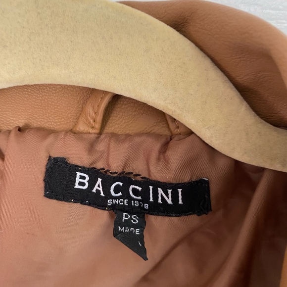 Tan faux leather and suede detail jacket - Picture 3 of 7